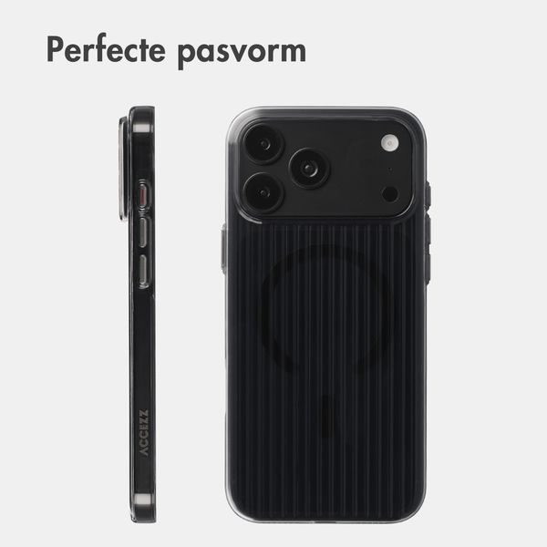 Accezz Lite Backcover met MagSafe | Fluted | Apple iPhone 18 Pro Max / 17 Pro Max - Zwart