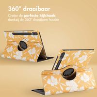 imoshion 360° Draaibare Design Bookcase Samsung Galaxy Tab S10 Plus / Tab S9 FE Plus / Tab S9 Plus - Yellow Flowers