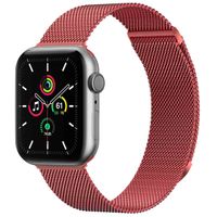 imoshion Milanees magnetisch bandje Apple Watch Series 1 t/m 9 / SE (38/40/41 mm) | Series 10 (42 mm) - Maat M - Rood