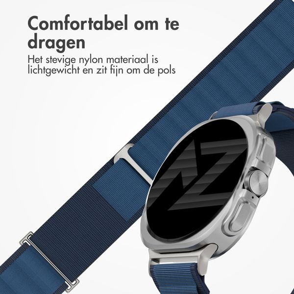 Accezz Nylon Alpine bandje Samsung Galaxy Watch Ultra 2 (2026) / Ultra (2024/2025) - Dark Blue