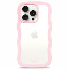 Holdit Wavy Case iPhone 14 Pro Max - Pink / Transparent