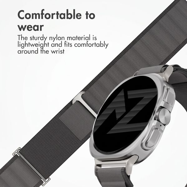 Accezz Nylon Alpine Band Samsung Galaxy Watch Ultra 2 (2026) / Ultra (2024/2025) - Dark Grey