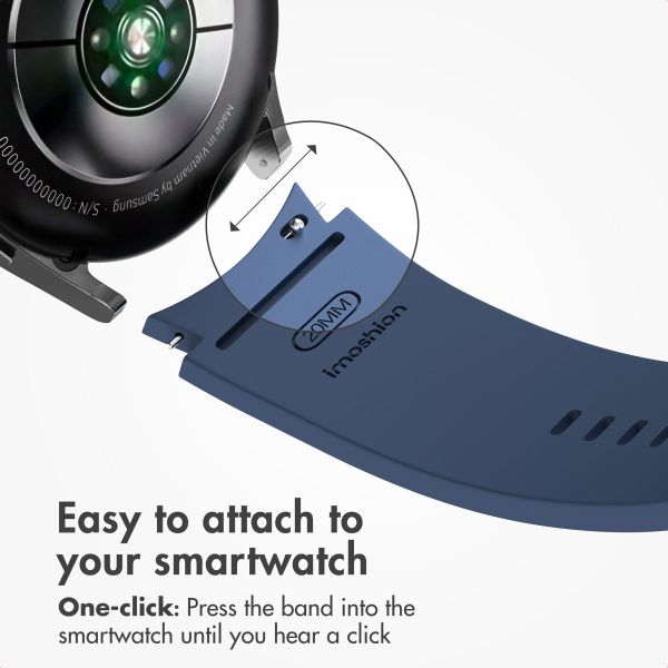 imoshion Silicone strap Samsung Galaxy Watch 4 / 5 / 6 / 7 / FE (20 mm) - Dark Blue