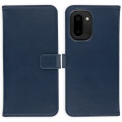 Selencia Echt Leren Bookcase OnePlus 15R - Donkerblauw