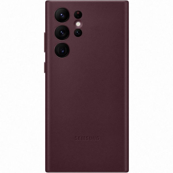 Samsung Originele Leather Backcover Galaxy S22 Ultra - Burgundy