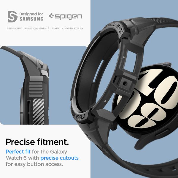 Spigen Rugged Armor™ Pro Case Samsung Galaxy Watch 6 - 44 mm - Black