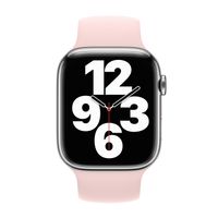 Apple Siliconen solobandje Apple Watch | 38/40/41/42 mm - Maat 8 - Chalk Pink