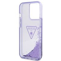 Guess Liquid Glitter Backcover iPhone 14 Pro - Paars