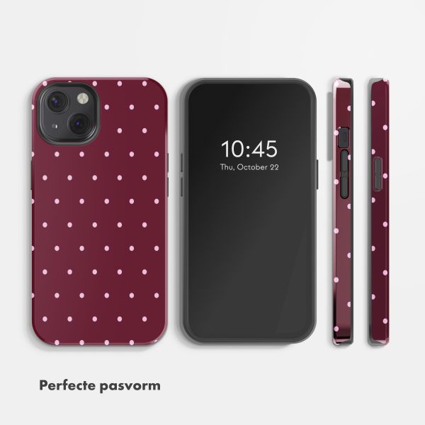 Selencia Vivid Backcover Apple iPhone 13 - Happy Dots Burgundy