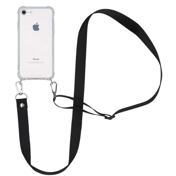 imoshion Backcover met koord - Nylon iPhone SE (2022 / 2020) / 8 / 7 - Zwart