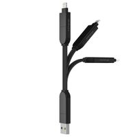 Rolling Square inCharge® X 6-in-1 sleutelhanger oplaadconnector - Black