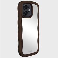 Holdit Wavy Case iPhone 12 / 12 Pro - Chocolate / Mirror