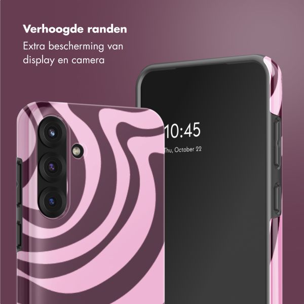 Selencia Vivid Backcover Samsung Galaxy S25 Plus - Wavy Swirl Pink Plum