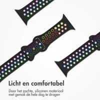 imoshion Sport⁺ bandje Apple Watch Series 1 t/m 9 / SE (38/40/41 mm) | Series 10 / 11 (42 mm) - Maat S/M - Black Rainbow