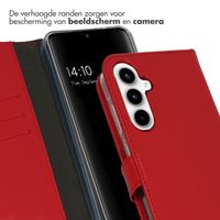 Selencia Echt Leren Bookcase Samsung Galaxy A55 - Rood