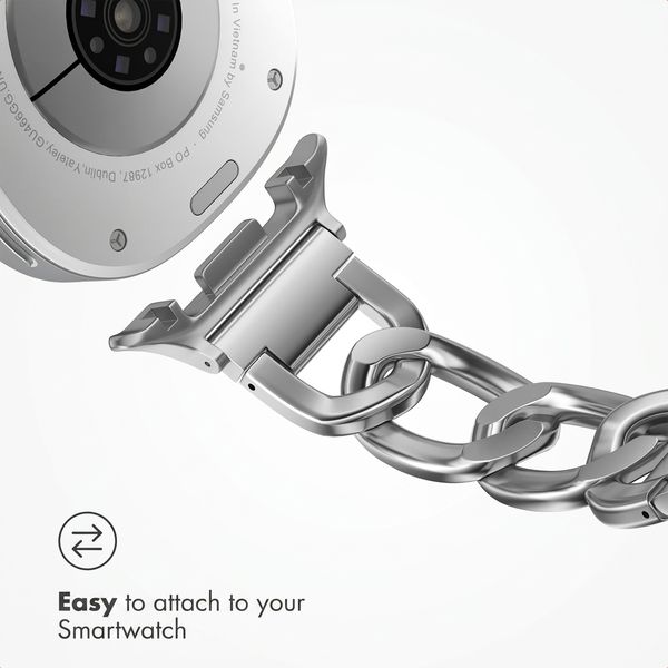 Selencia Chain band Samsung Galaxy Watch 9 (40/44mm) / Watch 8 (40/44mm) / Classic (46mm) - Silver
