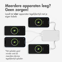 Accezz Powerbank 10.000 mAh met geïntegreerde kabels - Quick Charge en Power Delivery - Wit