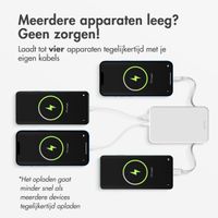 Accezz Powerbank 10.000 mAh met geïntegreerde kabels - Wit