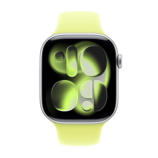 Apple Sport Band Apple Watch Series 1 - 9 / SE (38/40/41 mm) | Series 10 / 11 (42 mm) - Maat M/L - Neon Yellow