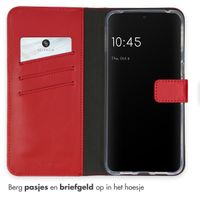 Selencia Echt Lederen Bookcase Google Pixel 8 Pro - Rood