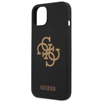 Guess 4G Logo Silicone Backcover iPhone 13 Mini - Zwart