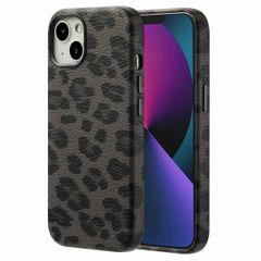 Selencia Sabi Backcover Panterprint met MagSafe Apple iPhone 13 - Midnight Black