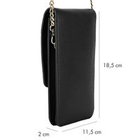 Selencia Telefoontasje Crossbody Elegance - Kunstleer - Zwart