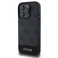 Guess Bottom Stripe 4G Backcover iPhone 16 Pro Max - Grijs