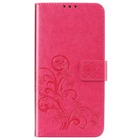 Klavertje Bloemen Bookcase Xiaomi Redmi 8 - Fuchsia