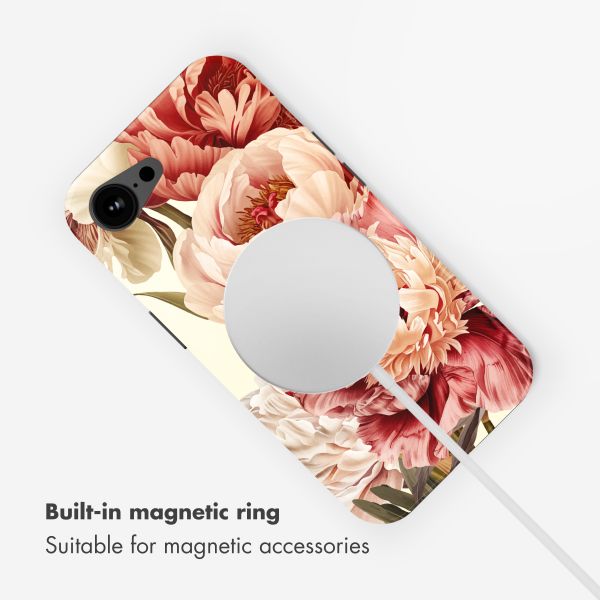 Selencia Vivid Back Cover with MagSafe Apple iPhone 17e / 16e - Vintage Peony
