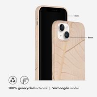 Selencia Aurora Fashion Backcover iPhone 14 Plus - Duurzaam hoesje - 100% gerecycled - Earth Leaf Beige