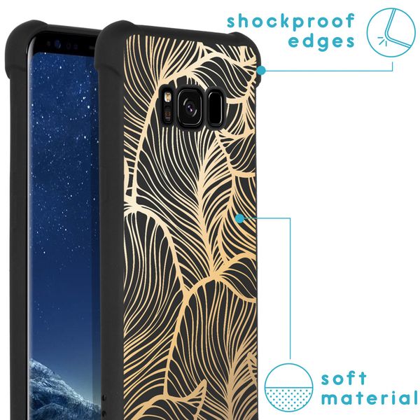 imoshion Design hoesje met koord Samsung Galaxy S8 - Bladeren - Goud