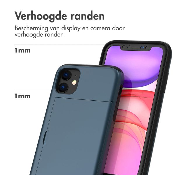 imoshion Backcover met pasjeshouder Apple iPhone 11 - Donkerblauw