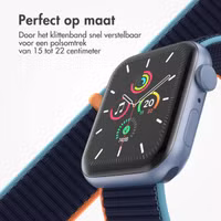 imoshion Nylon bandje Apple Watch Series 1 t/m 9 / SE (38/40/41 mm) | Series 10 / 11 (42 mm) - Dark Navy Blue