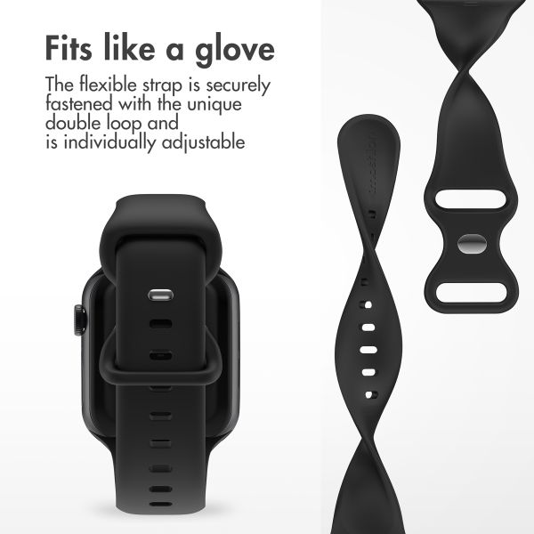 imoshion Silicone⁺ Strap Apple Watch | 44/45/46/49 mm - Size M/L - Black