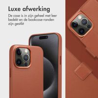 Accezz Leather Bookcase 2-in-1 met MagSafe Apple iPhone 15 Pro Max - Sienna Brown