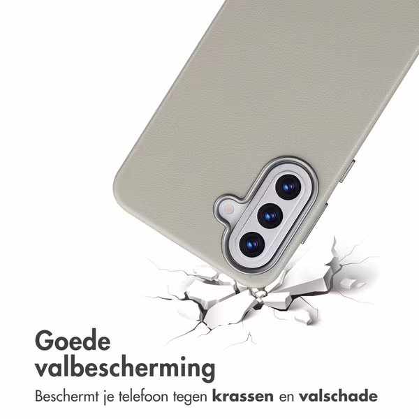 Accezz MagSafe Leather Backcover Samsung Galaxy A57 (5G) - Light Grey