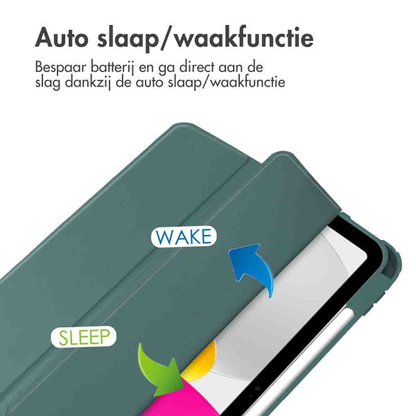 imoshion Trifold Hardcase Bookcase Apple iPad 11 (2025) 11 inch A16 / iPad 10 (2022) 10.9 inch - Groen