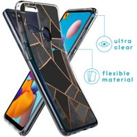 imoshion Design hoesje Samsung Galaxy A21s - Grafisch Koper / Zwart