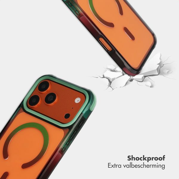 Selencia Gradient Backcover met MagSafe Apple iPhone 17 Pro Max - Groen / Bruin