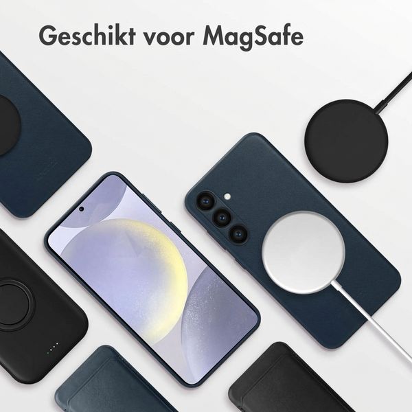 Accezz MagSafe Leather Backcover Samsung Galaxy S24 Plus - Nightfall Blue