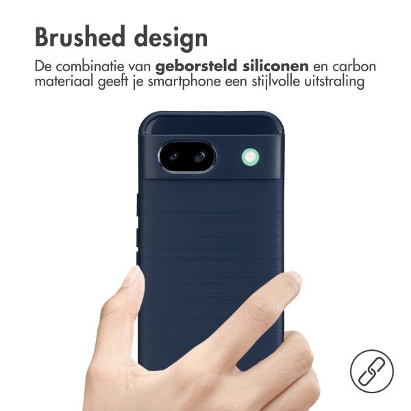 imoshion Brushed Backcover Google Pixel 8a - Donkerblauw