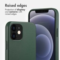 Accezz Leather Back Cover with MagSafe Apple iPhone 12 (Pro) - Cedar Green