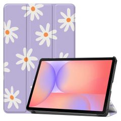 imoshion Design Trifold Bookcase Samsung Galaxy Tab S10 Lite / S9 11.0 inch / Tab S10 FE / S9 FE 10.9 inch - Flower Distance