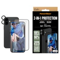 PanzerGlass 2 in 1 pack - Ultra-Wide Fit Anti-Bacterial Screenprotector incl. applicator + Camera Protector iPhone 16 Plus