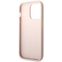 Guess 4G Metal Logo Backcover Apple iPhone 14 Pro - Roze