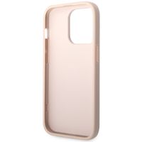 Guess 4G Metal Logo Backcover iPhone 14 Pro - Roze