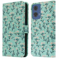 imoshion Design Bookcase Motorola Moto G04 / G24 - Blue Flowers