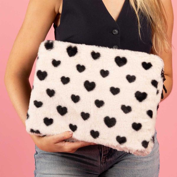 imoshion Fluffy Laptop hoes 13-14 inch - Laptopsleeve - Hearts