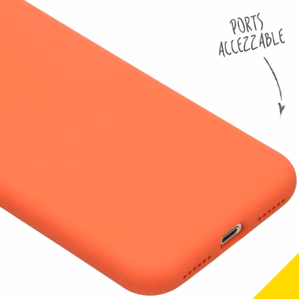 Accezz Liquid Silicone Backcover Apple iPhone X / Xs - Nectarine